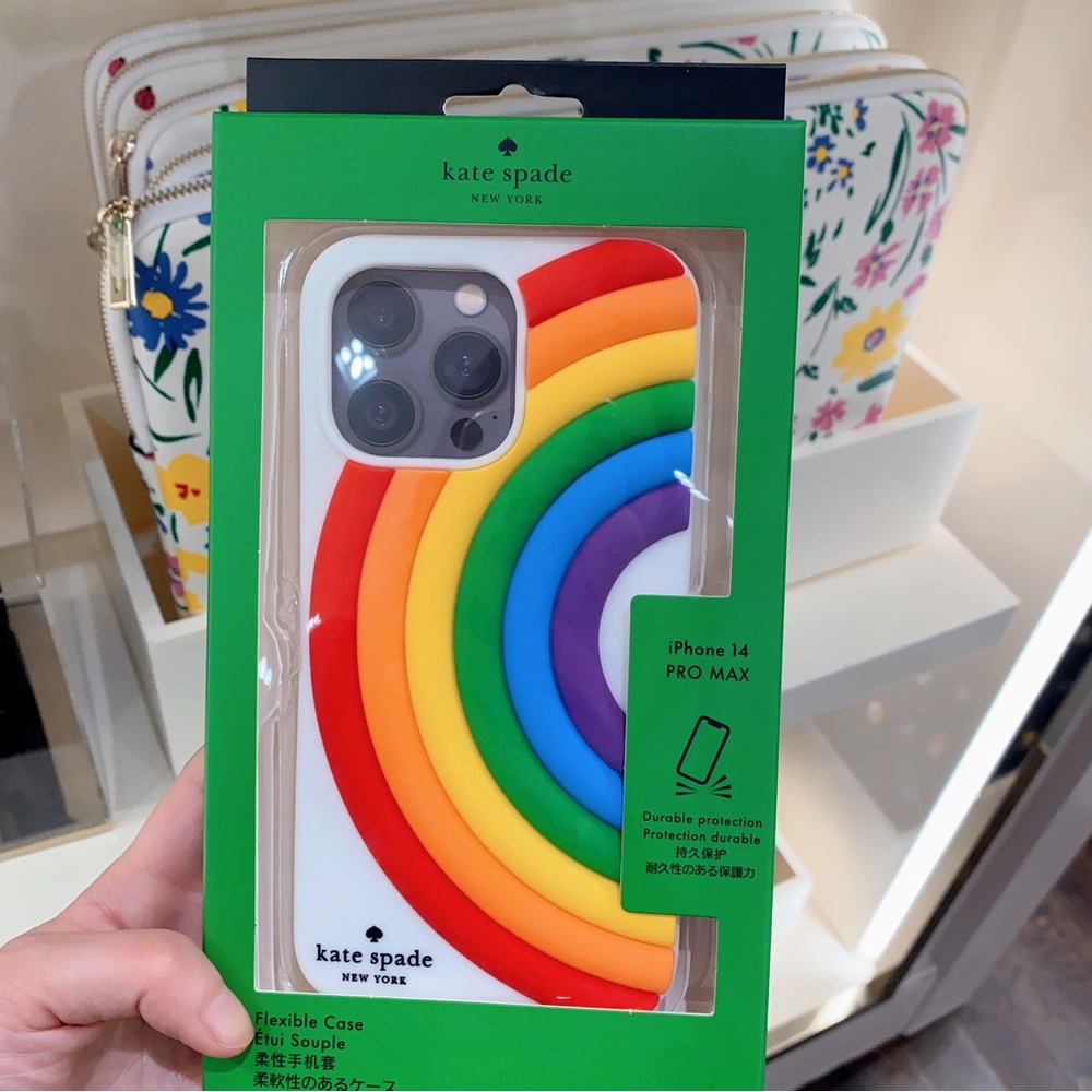 Kate Spade Rainbow silicion iPhone 14 Pro Max Case